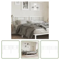 Inne meble do sypialni - The Living Store Metalowe wezgłowie - białe - 200 cm - Wezgłowie - miniaturka - grafika 1