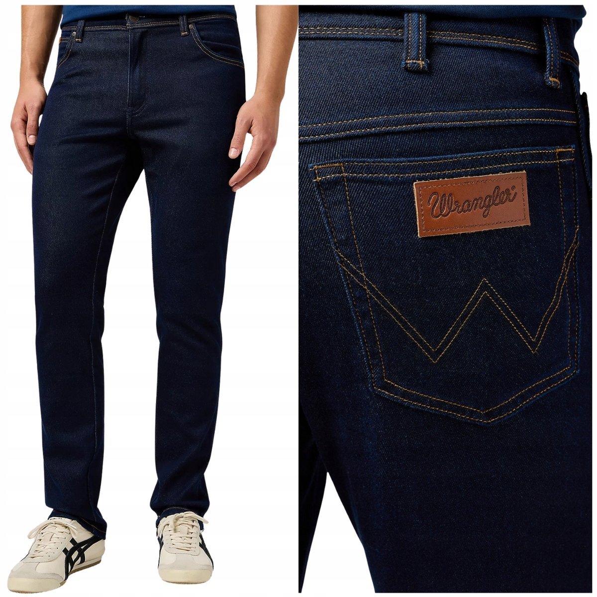 Wrangler TEXAS SLIM Moonlight Rinse EPIC SOFT spodnie jeansowe W33 L36