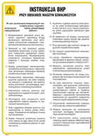 Instrukcje stanowiskowe BHP - IAA19 INSTRUKCJA BHP PRZY OBSŁUDZE MASZYN SZWALNICZYCH, FN - FOLIA SAMOPRZYLEPNA; (245X350MM) - miniaturka - grafika 1