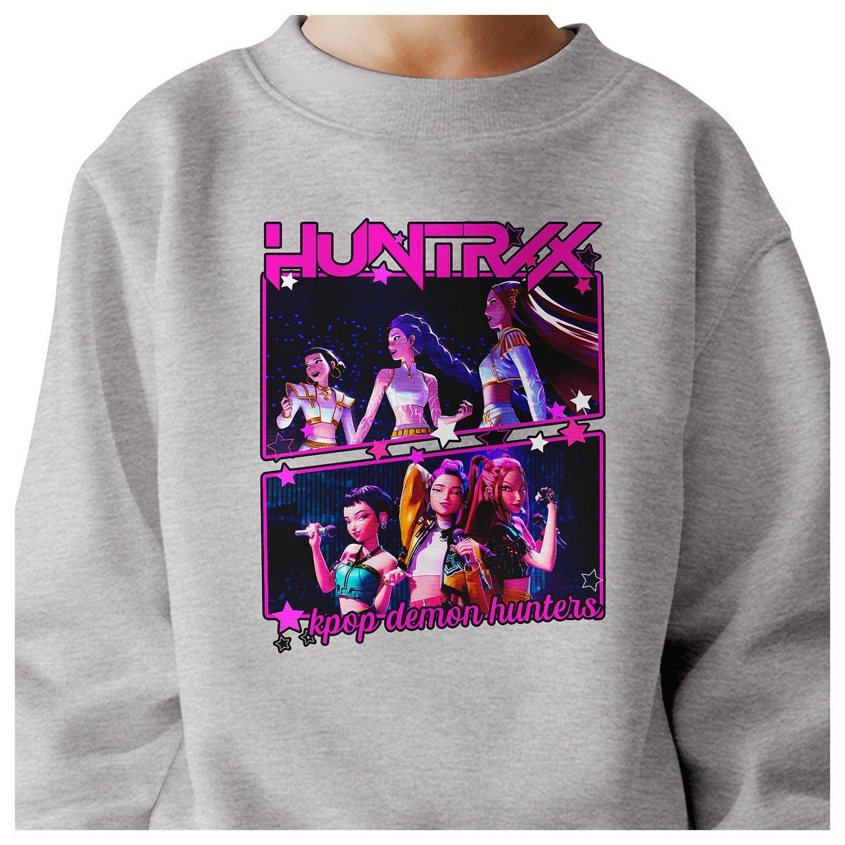 BLUZA DZIECIĘCA KPOP DEMON HUNTERS HUNTRIX 104 BAWEŁNIANA JAKOŚĆ