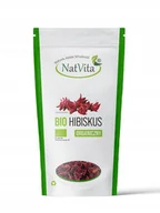 Herbata - Hibiskus BIO Kwiat Hibiskusa Suszony Herbata Naturalny Kwiaty 220g NatVita - miniaturka - grafika 1
