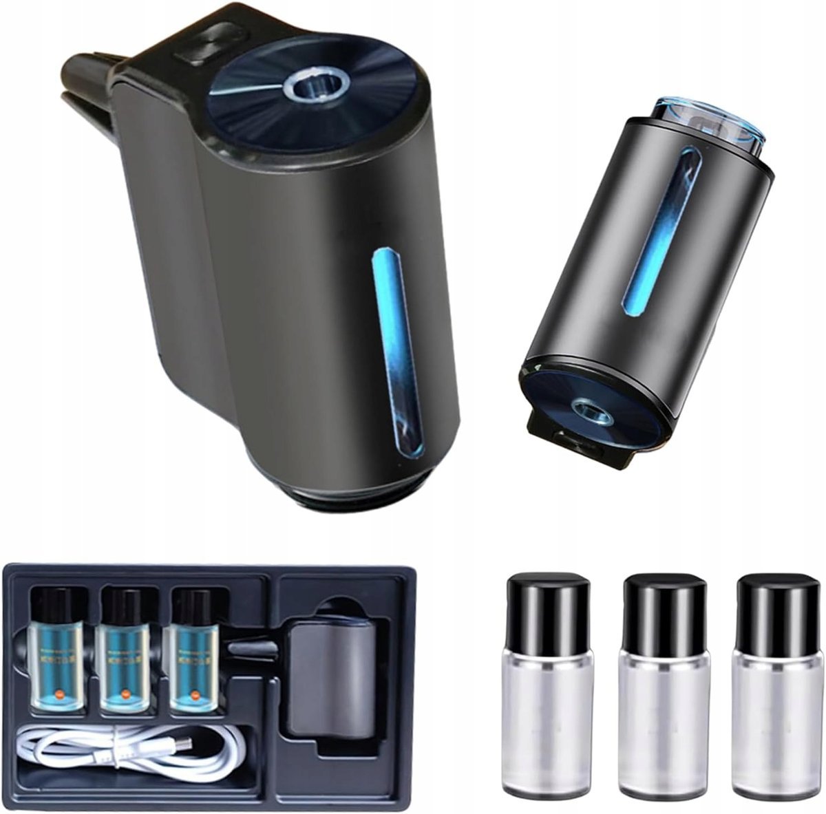 DYFUZOR ZAPACHOWY SAMOCHODOWY AUTOMATYCZNY ULTRADŹWIĘKOWY USB +3 Zapach