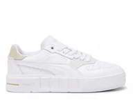 Buty sportowe damskie - Buty damskie Puma Cali Court Match białe skóra 39309402 38 - miniaturka - grafika 1