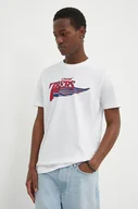 Koszulki męskie - Diesel t-shirt bawełniany T-DIEGOR-K75 męski kolor biały z nadrukiem A12503.0GRAI - miniaturka - grafika 1