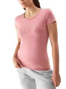 T-shirt damski 4F AW23TTSHF0907 - różowy S - Bluzki damskie - miniaturka - grafika 1