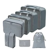 Akcesoria podróżnicze - Organizer Podróżny Do Walizki Torby Szafy Zestaw 7 Szt Ubrania I Buty - miniaturka - grafika 1