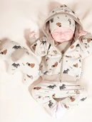 Bluzy dla chłopców - Chłopięca bluza rozpinana pieski Nicol,r.56 - miniaturka - grafika 1