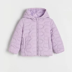 Reserved - Pikowana kurtka z kapturem - Fioletowy - Kurtki i płaszcze dla dziewczynek - miniaturka - grafika 1