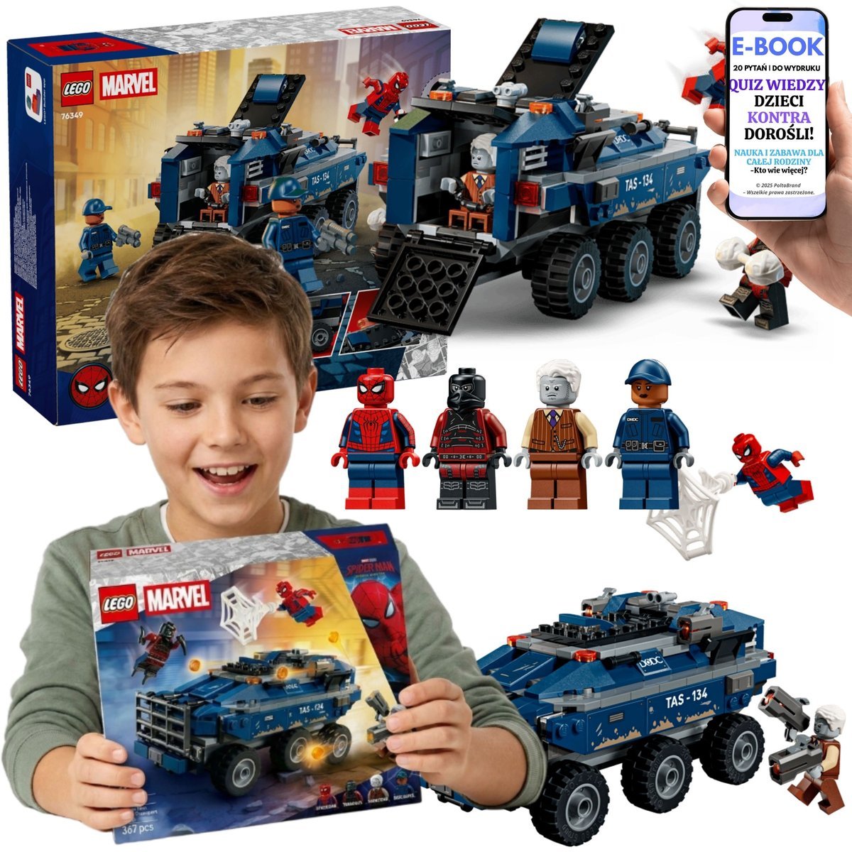 LEGO Spider-Man Pojazd Więźniarka Marvel (76349) + E-BOOK-2