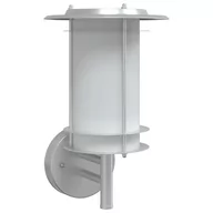 Lampy ogrodowe - vidaXL Kinkiet zewnętrzny, srebrny, stal nierdzewna - miniaturka - grafika 1
