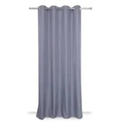 Zasłony - Zasłona na przelotkach 140 x 240 cm niebieska - miniaturka - grafika 1