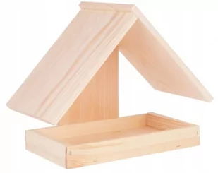 Drewniany karmnik dla ptaków przyścienny 26 x 12 x 20 cm - Klatki i wyposażenie dla ptaków - miniaturka - grafika 1