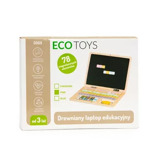 Tablica edukacyjna magnetyczna laptop litery cyfry ECOTOYS - Zabawki interaktywne dla dzieci - miniaturka - grafika 3