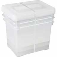 Pudła i pojemniki do przechowywania - Curver Zestaw pojemników do przechowywania Handy, 3x20L, przezroczysty - miniaturka - grafika 1