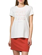 Koszulki i topy damskie - MUSTANG Koszulka damska Alina C z nadrukiem, biały, XL - miniaturka - grafika 1