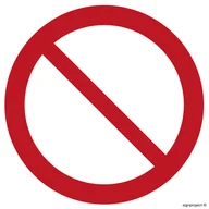 Tablice BHP - GA001 OGÓLNY ZNAK ZAKAZU, KN - FOLIA PODŁOGOWA NIEŚWIECĄCA; (500X500MM) - miniaturka - grafika 1