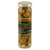 Owoce w puszkach i słoikach - VOG Oliwki zielone bez pestek w zalewie Beach Flower 140 g - miniaturka - grafika 1