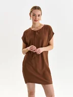 Sukienki - Sukienka damska brązowa - SSU4291BR sukienka - TOP SECRET - Odzieżowy sklep internetowy TOP SECRET - miniaturka - grafika 1