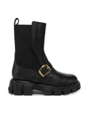 Botki damskie - LOVE MOSCHINO Sztyblety JA24105G1NIA000036 Czarny - miniaturka - grafika 1