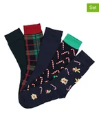 Skarpetki męskie - Jack & Jones Skarpety (5 par) w kolorze granatowym - miniaturka - grafika 1