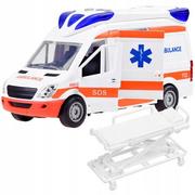 Samochody i pojazdy dla dzieci - Karetka z noszami ambulans + nosze autko z dźwiękiem - miniaturka - grafika 1