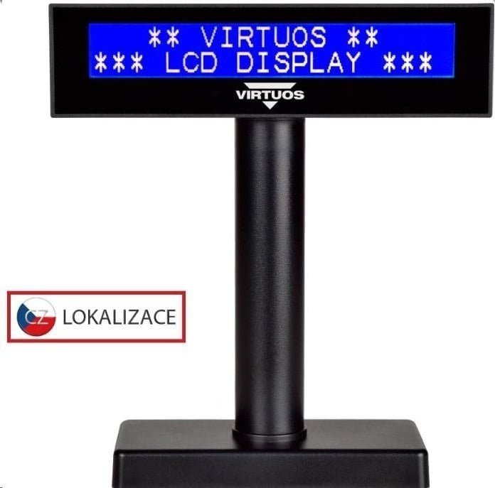 TD Systems Virtuos Virtuos LCD zákaznický displej Virtuos FL-2026MB 2x20, USB, černý