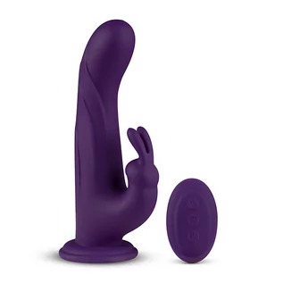 Wibratory i masażery - FeelzToys Wibrator króliczek z rotacją i przyssawką Whirl-Pulse Rotating Rabbit Vibrator & Remote Control Fioletowy - grafika 1