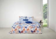 Pościel - Pościel Danio Blue Rust&Blue reverse 220x200 + 2x70x80cm niebieski/pomarańczowy - miniaturka - grafika 1