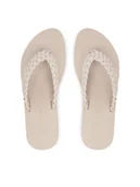 Klapki i japonki damskie - Tommy Hilfiger Japonki Th Wedge Cornrow Beach Sandal FW0FW09037 Écru - miniaturka - grafika 1