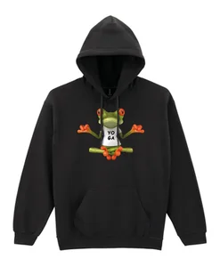 Bluza z kapturem z nadrukiem Żaba Joga Zen Hobby Czarny M - Bluzy męskie - miniaturka - grafika 1