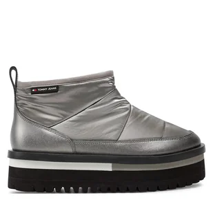 Śniegowce Tommy Jeans Tjw Nylon Flatform Boot Wl EN0EN02689 Srebrny - Śniegowce damskie - miniaturka - grafika 1
