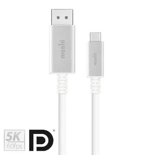 Moshi USB-C to DisplayPort Cable - Aluminiowa przejściówka z USB-C do DisplayPort 5K/60fps (srebrny) 99MO084102 - Kable USB - miniaturka - grafika 1