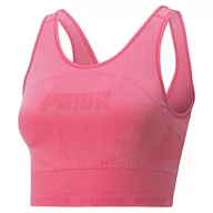 Koszulki i topy damskie - PUMA Evoknit Crop Top Crop Top damski, Sunset Pink, L - miniaturka - grafika 1