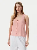 Koszulki i topy damskie - Vero Moda Top Bumpy 10325830 Czerwony Standard Fit - miniaturka - grafika 1