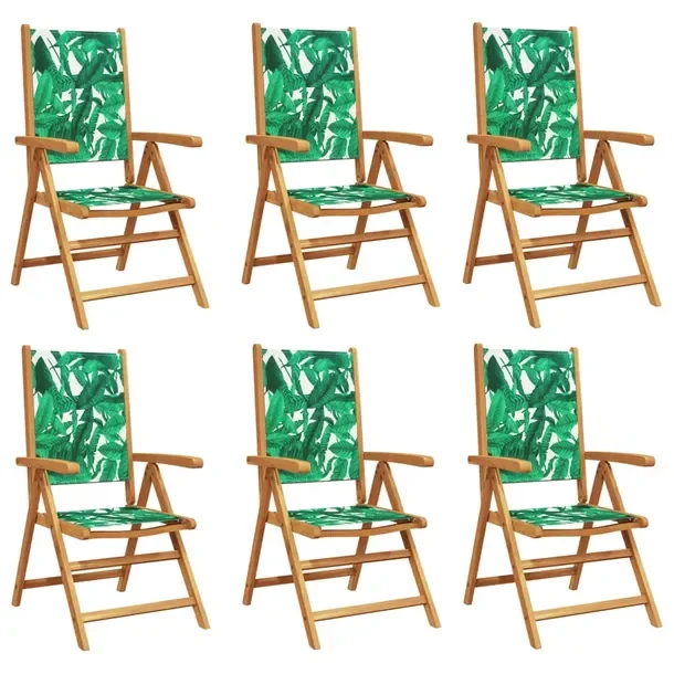 Zielone rozkładane krzesło ogrodowe z akacji 57 x 70 x 81-109 cm