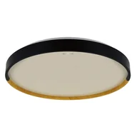 Lampy sufitowe - Ledowy plafon Farna 04157 Ideus 48W do holu okrągły czarny dębowy - miniaturka - grafika 1