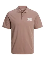 Koszulki męskie - JACK & JONES Jcoelliot Polo Ss FST męska koszulka polo, Twilight Mauve, L - miniaturka - grafika 1