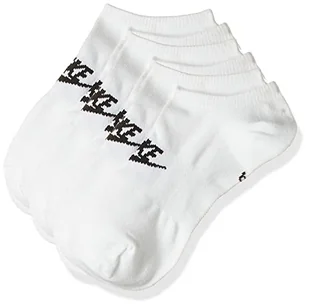 Nike Unisex's U NK NSW EVERYDAY ESSENTIAL NS 3PR, skarpety, białe/(czarne), S - Skarpetki damskie - miniaturka - grafika 1
