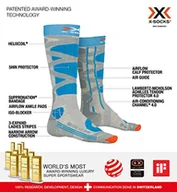 Skarpetki damskie - X-Socks skarpety damskie SKI Control 4.0 szary grey melange/Turquoi 41-42 - miniaturka - grafika 1