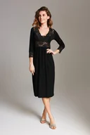 Bielizna nocna - KOSZULA NOCNA midi 02 - czarny 4XL - miniaturka - grafika 1