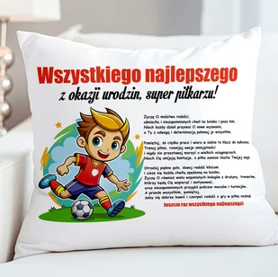 Prezent dla młodego piłkarza - poduszka dla dziecka - Kołdry i poduszki dla dzieci - miniaturka - grafika 1