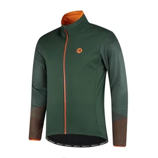 Kurtki męskie - Męska Kurtka Rowerowa Rogelli Wire Winterjacket | Green/Orange - Rozmiar Xxxl - grafika 1