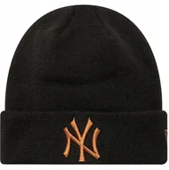 Czapki damskie - New Era League Essential New York Yankees Beanie Hat 60580722 Czarne OSFM - miniaturka - grafika 1
