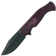 Noże - Fox-Knives FOX EAST WOOD TIGER NÓŻ SKŁADANY STAL NIERDZEWNA CPM-S90VN CZARNA SW OSTRZE, MICARTA BURG - miniaturka - grafika 1