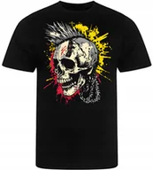 Koszulki męskie - KOSZULKA MĘSKA NADRUK CZASZKA CZACHA ROCK PREZENT PREMIUM S - miniaturka - grafika 1