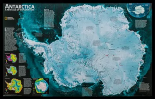 National Geographic. Antarktyda. Mapa ścienna - Atlasy i mapy - miniaturka - grafika 1