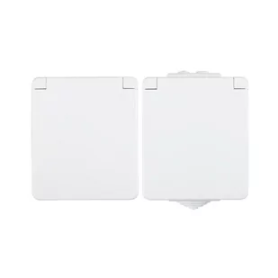 Efapel Gniazdo podwójne BIAŁY IP65 WATERPROOF - Gniazdka elektryczne - miniaturka - grafika 1