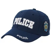 Czapki męskie - Czapka z daszkiem POLICE granatowa męska dżokejka - miniaturka - grafika 1