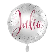 Balony i akcesoria - Balon imienny foliowy Julia okrągły pakowany 43 cm - miniaturka - grafika 1