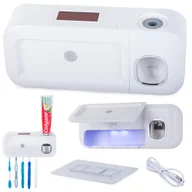 Końcówki do szczoteczek elektrycznych - Organizer na szczoteczki do zębów dozownik sterylizator uv - miniaturka - grafika 1